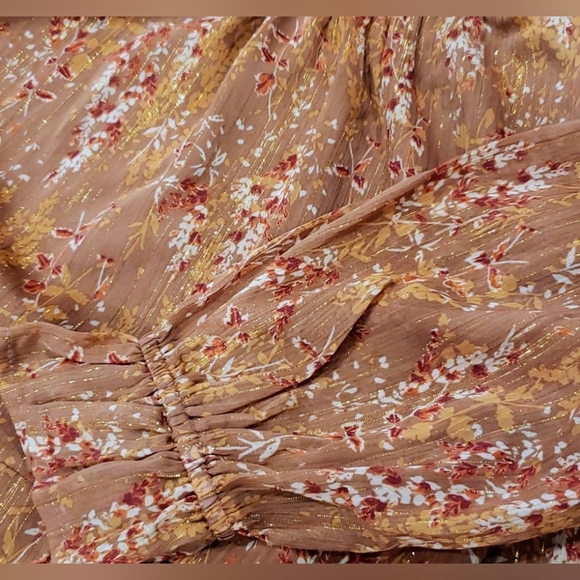 🆕🍁 Andree by Unit Peplum Ruffle Hem Peasant Blouse - Picture 14 of 15